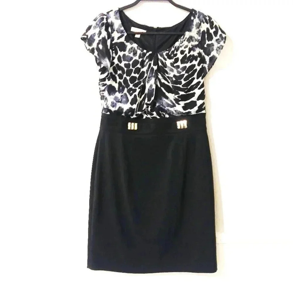 Established 1962 Black Print Dress NWOT